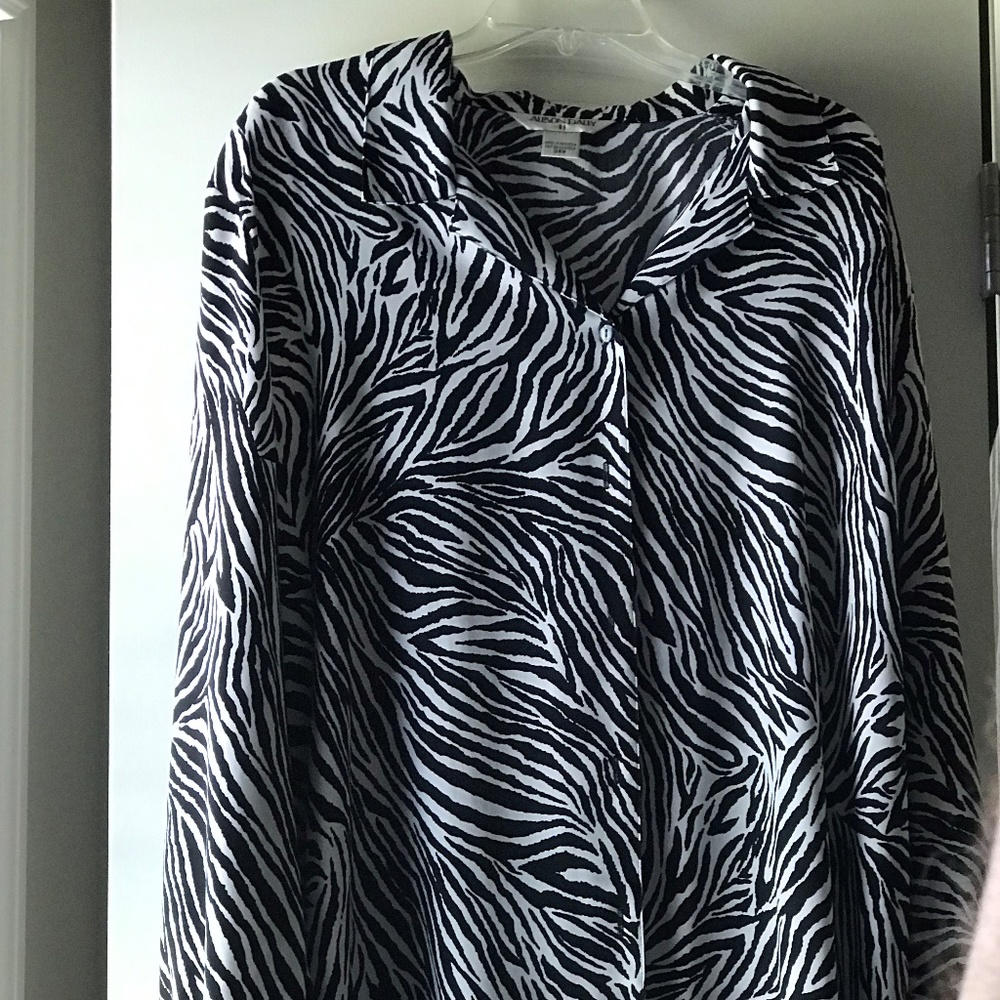 Black and White Zebra Print Coverup